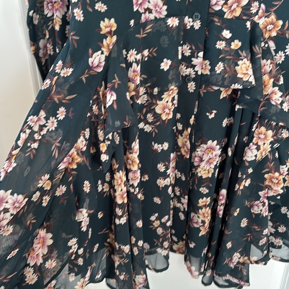 Collective Concepts Forest Green Floral Dress - Picture 4 of 7